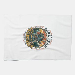 Vaderdag Papa Beer Op Dienst Shirt Funny Animal Da Theedoek