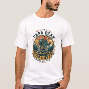 Vaderdag Papa Beer Op Dienst Shirt Grappig Dier Da