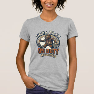 Vaderdag Papa Beer Op Dienst Shirt Grappig Dieren