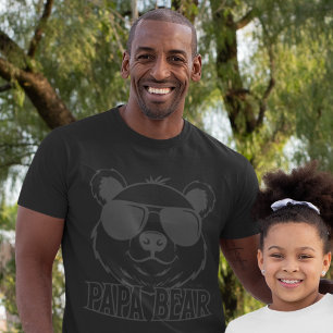 Vaderdag PaPa Beer Zwart OP Zwart Modern T-shirt