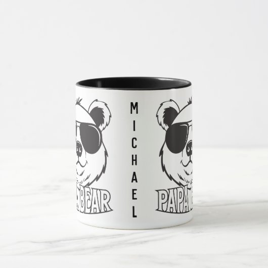 Vaderdag | PaPa Beer | Zwart Wit | NAAM Mok (Midden)