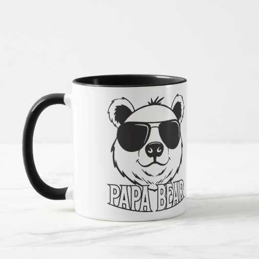 Vaderdag | PaPa Beer | Zwart Wit | NAAM Mok (Links)