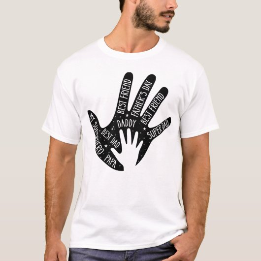 Vaderdag Papa Hand T-shirt (Voorkant)