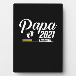 Vaderdag   Papa Loading 2021 First Time Father Fotoplaat