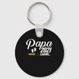 Vaderdag Papa Loading 2021 First Time Father Sleutelhanger