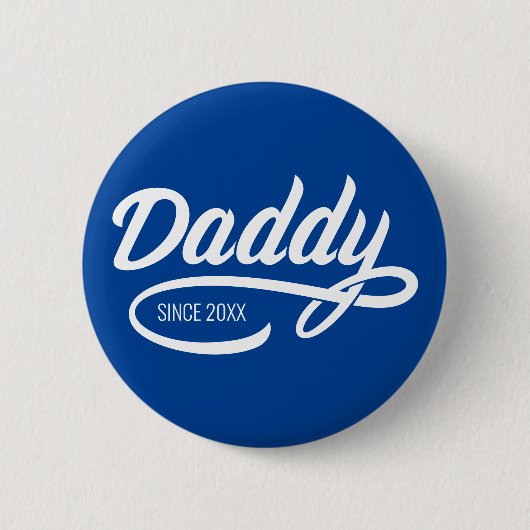 Vaderdag - Papa sinds... Ronde Button 5,7 Cm (Voorkant)