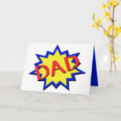 Vaderdag Papa Superheld Kaart (Gele Bloem)