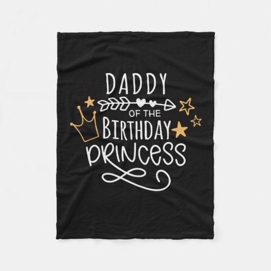 Vaderdag papa van de Birthday Princess Fleece Deken (Voorkant)