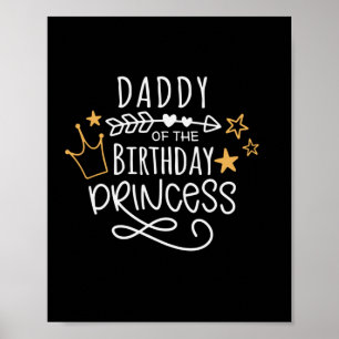 Vaderdag papa van de Birthday Princess Poster