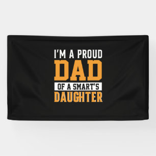Vaderdag papa van een slimme dochter spandoek