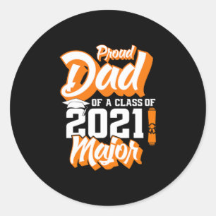 Vaderdag Papa van groep 2021 Ronde Sticker