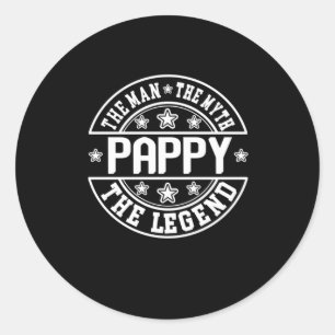Vaderdag Pappa the Man the Myth the Legend Ronde Sticker