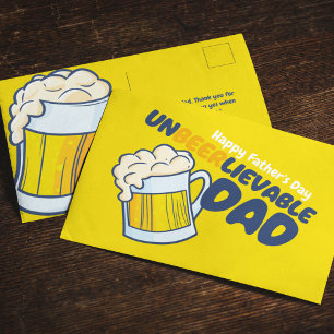 Vaderdag personaliseren Onleefbare vader Briefkaart