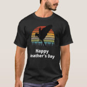 Vaderdag Pet Bird kijken Parrot Feather's Da T-shirt (Voorkant)