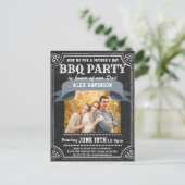 Vaderdag Photo Chalkboard BBQ Briefkaart (Staand voorkant)