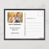 Vaderdag Photo Rustic Chalkboard BBQ Invite Briefkaart (Achterkant)