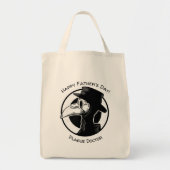 Vaderdag Plague Doctor Bird Mask B/W Steampunk Tote Bag (Voorkant)