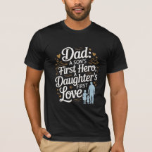 Vaderdag Quote Shirt – Zoonheld, Dochterlief
