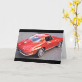 Vaderdag Red Corvette Kaart (Gele Bloem)