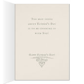 Vaderdag Redouté Flower bouquet Wenskaart (Binnen (Rechts))