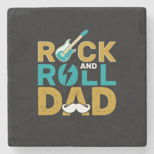 Vaderdag Rock And Roll Vader Stenen Onderzetter