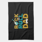 Vaderdag Rock en Roll Dad Theedoek (Verticaal)