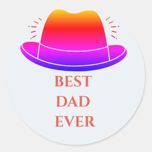 Vaderdag Ronde Sticker (Voorkant)