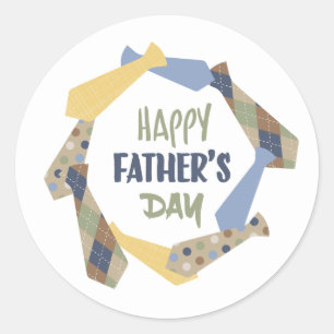 Vaderdag Ronde Sticker