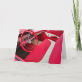 Vaderdag Rood- en witte auto Kaart (Voorkant)