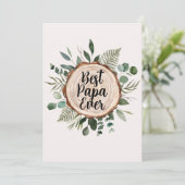 Vaderdag Rustiek hout en gebladerte Aangepaste quo Feestdagenkaart (Staand voorkant)