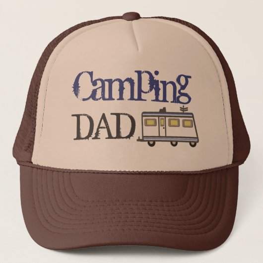 vaderdag/RV Camping Dad Trucker Hat Blue Trucker Pet (Voorkant)