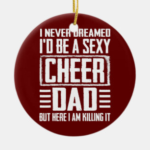 Vaderdag s Cheer vader die het doet Cheerdancing Keramisch Ornament