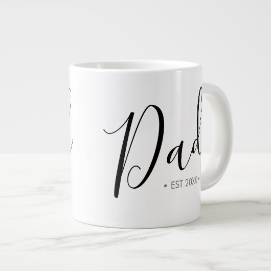 Vaderdag Script Dad Personalized Extra Grote Beker (Voorkant rechts)