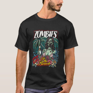 Vaderdag Slay Zombie Beach Horror Dad Party V3 T-shirt