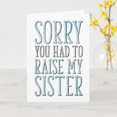 Vaderdag, sorry dat je mijn zuster moest oplichten kaart (Gele Bloem)