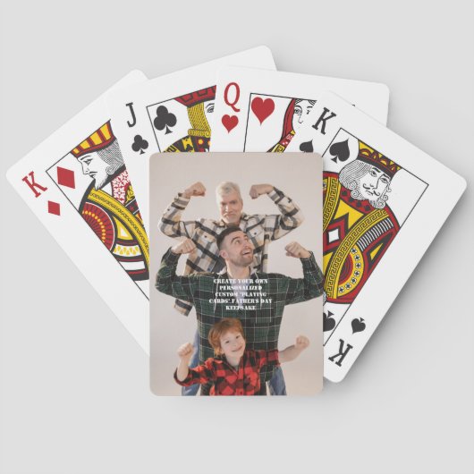 Vaderdag speelkaarten - Custom Photo Poker (Achterkant)