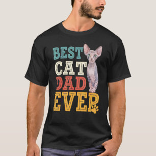 Vaderdag Sphynx Kat Papa Aller tijden Haarloze Ka T-shirt
