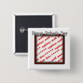 Vaderdag Square Brown Foto Lijst Vierkante Button 5,1 Cm (Voorkant /achterkant)