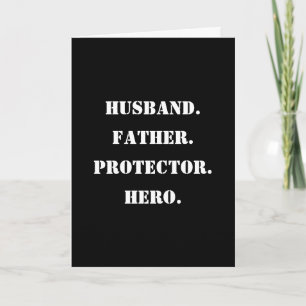 Vaderdag Stencil Husband Father Protector Hero Kaart