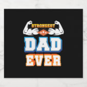 Vaderdag | Sterkste vader ooit Sparkling Wijnetiket (Enkel label)