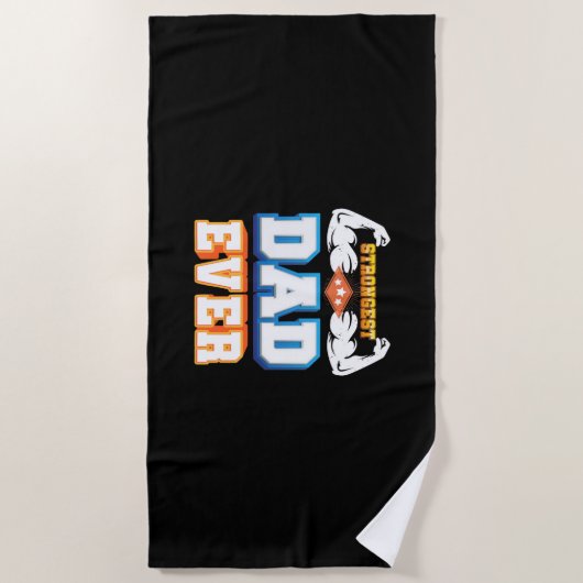 Vaderdag | Sterkste vader ooit Strandlaken (Voorkant)