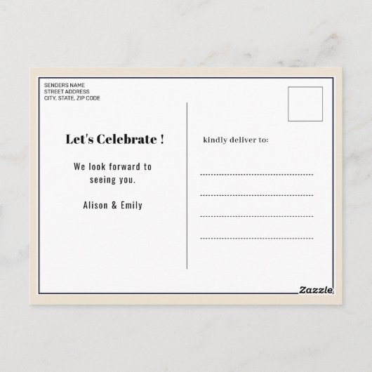 Vaderdag  stijl Uitnodiging BBQ-partij (Achterkant)