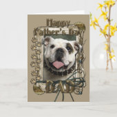 Vaderdag - Stone Paws - Bulldog Kaart (Gele Bloem)
