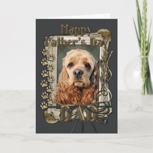 Vaderdag - Stone Paws - Cocker Spaniel Kaart (Voorkant)