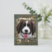 Vaderdag - Stone Paws - Engelse Springer Spaniel Briefkaart (Staand voorkant)
