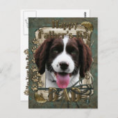 Vaderdag - Stone Paws - Engelse Springer Spaniel Briefkaart (Voorkant / Achterkant)