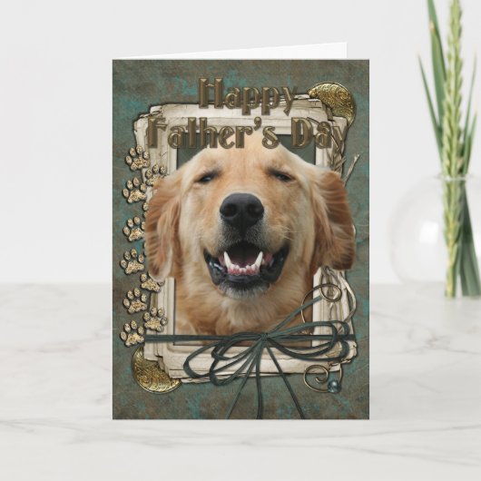 Vaderdag - Stone Paws - Golden Retriever Kaart (Voorkant)