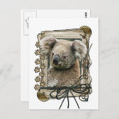 Vaderdag - Stone Paws - Koala Briefkaart (Voorkant / Achterkant)