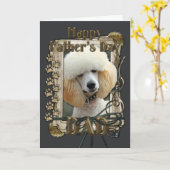 Vaderdag - Stone Paws - Poodle - Abriot Kaart (Gele Bloem)