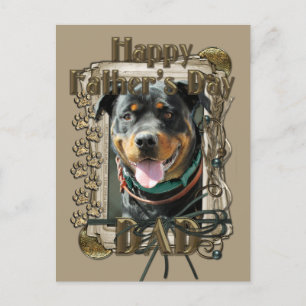 Vaderdag - Stone Paws - Rottweiler Briefkaart